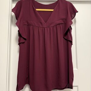 Elegant Burgundy Women's Top